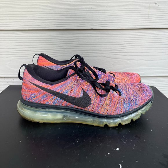 Nike Other - Nike men's Air Max Flyknit Blue Concord Crimson Sneakers Sz 11 Style 620469-404